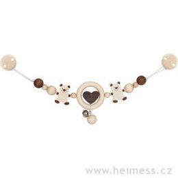Medvídek a velké srdce - řetěz do kočárku (Heimess nature)