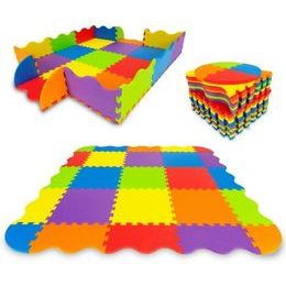 Ecotoys pěnová puzzle hrací deka Happy Color 91 x 91 cm