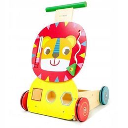 Ecotoys dřevěné edukační chodítko 2v1 Lvíček