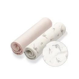 Bambusová prostěradla BabyOno 40 x 75cm - Pírko- 2ks, růžová/ecru