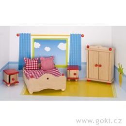 Nábytek pro panenky - ložnice STYLOVÁ, 4 díly