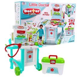 Majlo Toys dětský lékařský vozík 3v1 Little Doctor