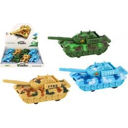 Tank na baterie se světlem - mix 3 barvy