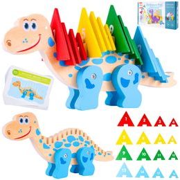 Dřevěná ukládačka pro děti Dinosaurus