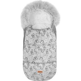 Zimní fusak do kočárku Olaf šedý plameňáci