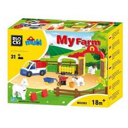 Blocki Mubi stavebnice Farma s koníky 31 dílů