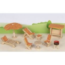 Nábytek pro panenky - zahradní nábytek, 9 dílů