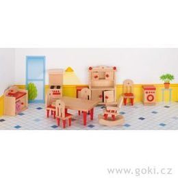 Nábytek pro panenky - kuchyň STYLOVÁ, 11 dílů
