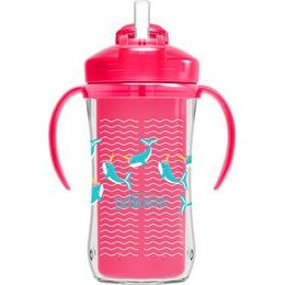 Dr Brown's Termohrnek se slámkou 300ml, 12m+, růžový