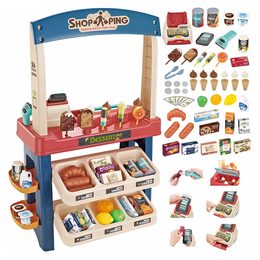 Supermarket pro děti + cukrárna s doplňky modrý