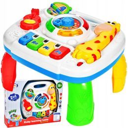 Edukační stoleček s piankem a zvuky 2v1 Žirafa