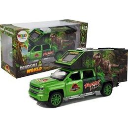Obytný karavan s dinosaury zelený