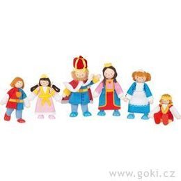 Panenky do domečku zámek - královská rodina, 6 ks