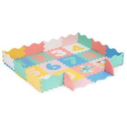 IPlay pěnová puzzle hrací deka s hodinami