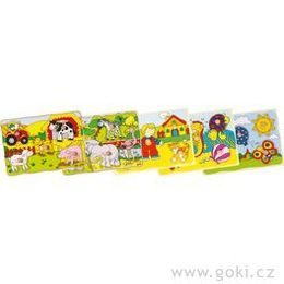 Sada puzzle s dřevěnými úchytkami