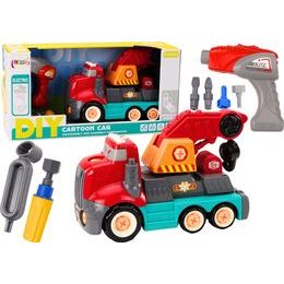 Cartoon jeřáb s hákem červený