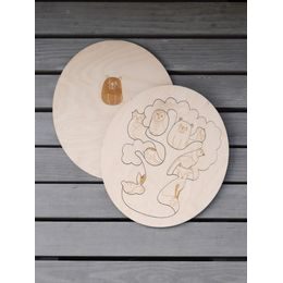 Lesní priatelia - drevené puzzle