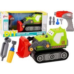 Pásový bagr k sestavení DIY-zelený