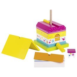 Dřevěné kostky nasouvací Domeček Susibelle, 14 dílů