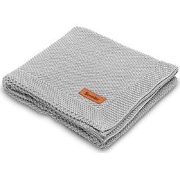 Sensillo dětská deka do kočárku pletená 100% bavlna šedá