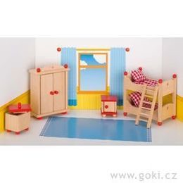 Nábytek pro panenky - dětský pokoj STYLOVÝ, 5 dílů