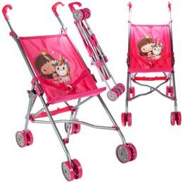 Golfový kočárek pro panenky Unicorn růžový