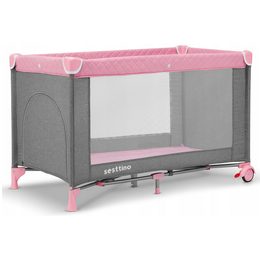 Dětská cestovní postýlka CARETERO ESTI se stahovací bočnicí mint