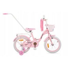 Mexller dětské kolo Village 16" s vodící tyčí světle růžové