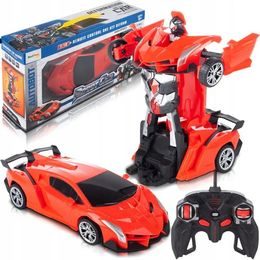 Robot transformer 2v1 Robocar 1:18 červený