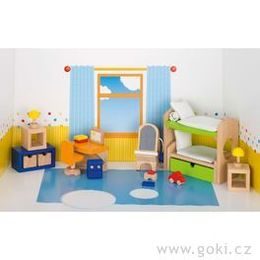 Nábytek pro panenky - dětský pokoj TREND, 28 dílů