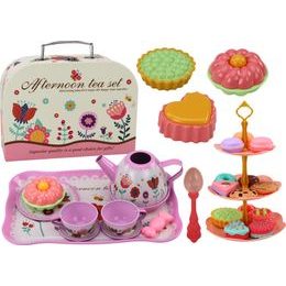 Čajový set a stojan na dorty v kufru