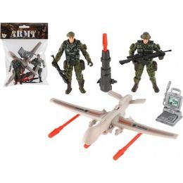Sada vojáci s letadlem s doplňky