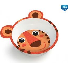 CANPOL 4/520 Melaminová protiskluzová miska s ušima Hello Little orange