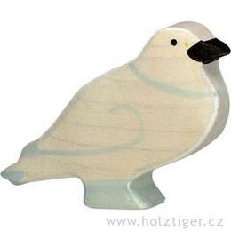 Bílý holub - pták vyřezaný ze dřeva