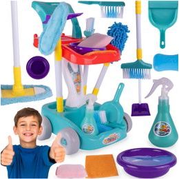 Dětský úklidový vozík s příslušenstvím Cleaning Playset