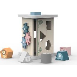 TREFL Edukační dřevěná tahací hračka Pejsek Trefl, šedý