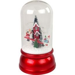 Vánoční svítící sněžítko s hudbou Santa se sněhulákem