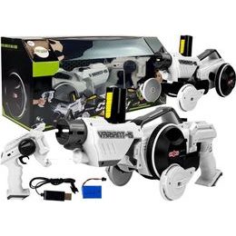 Auto na dálkové ovládání a pistole 2v1 bílé