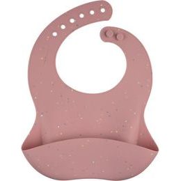 Canpol babies Silikonový bryndák s kapsou DOTS růžový