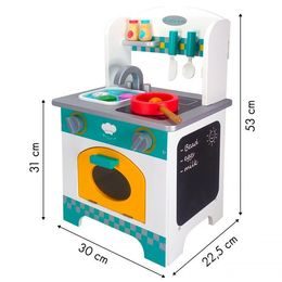 Dřevěná vzdělávací kostka s hodiny ECOTOYS