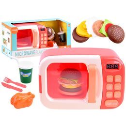Majlo Toys dětská mikrovlnná trouba na baterie Kids Microwave růžová