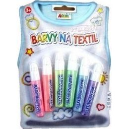 Barvy na textil perleťové 6ks