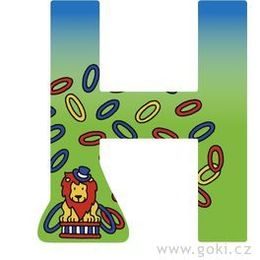 Ozdobné písmeno ze dřeva H