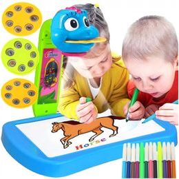 Projektor s kreslící tabulkou a 21 šablonami Dráček