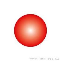 Červená - zacvakávací korálek, polovina