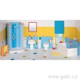 Koupelna - nábytek do domečku pro panenky, 16 dílů