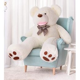 Plyšový medvěd Maty 160 cm bílý