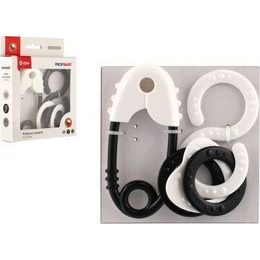 Chrastítko 2 ks černobíla