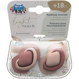 Canpol Babies Canpol Babies Sada 2 ks symetrických silikonových dudlíků, 18m+, PURE COLOR růžová/bordo
