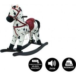 Kůň houpací bíločerný na baterie